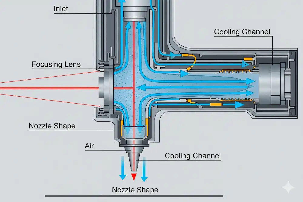 The influence of laser head structure design on cleaning effect