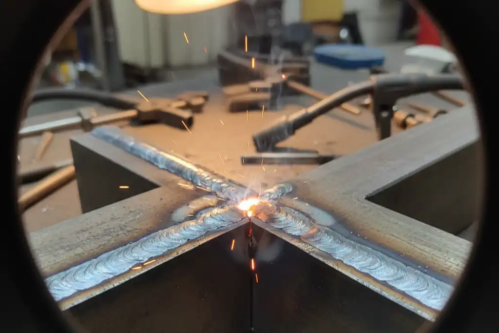 What is the average width of the heat affected zone for steel welding