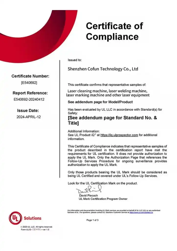 ISO 9001 700W Laser Welding Machine