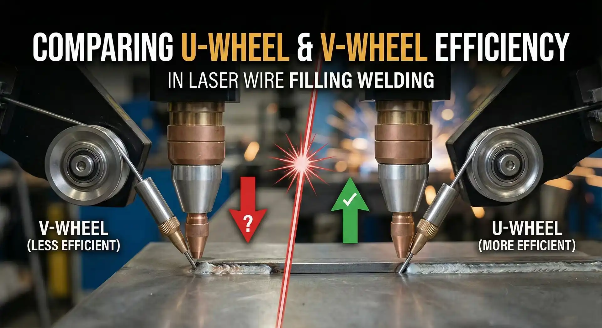 Comparing U-wheel and V-wheel Efficiency in Laser Wire Filling Welding
