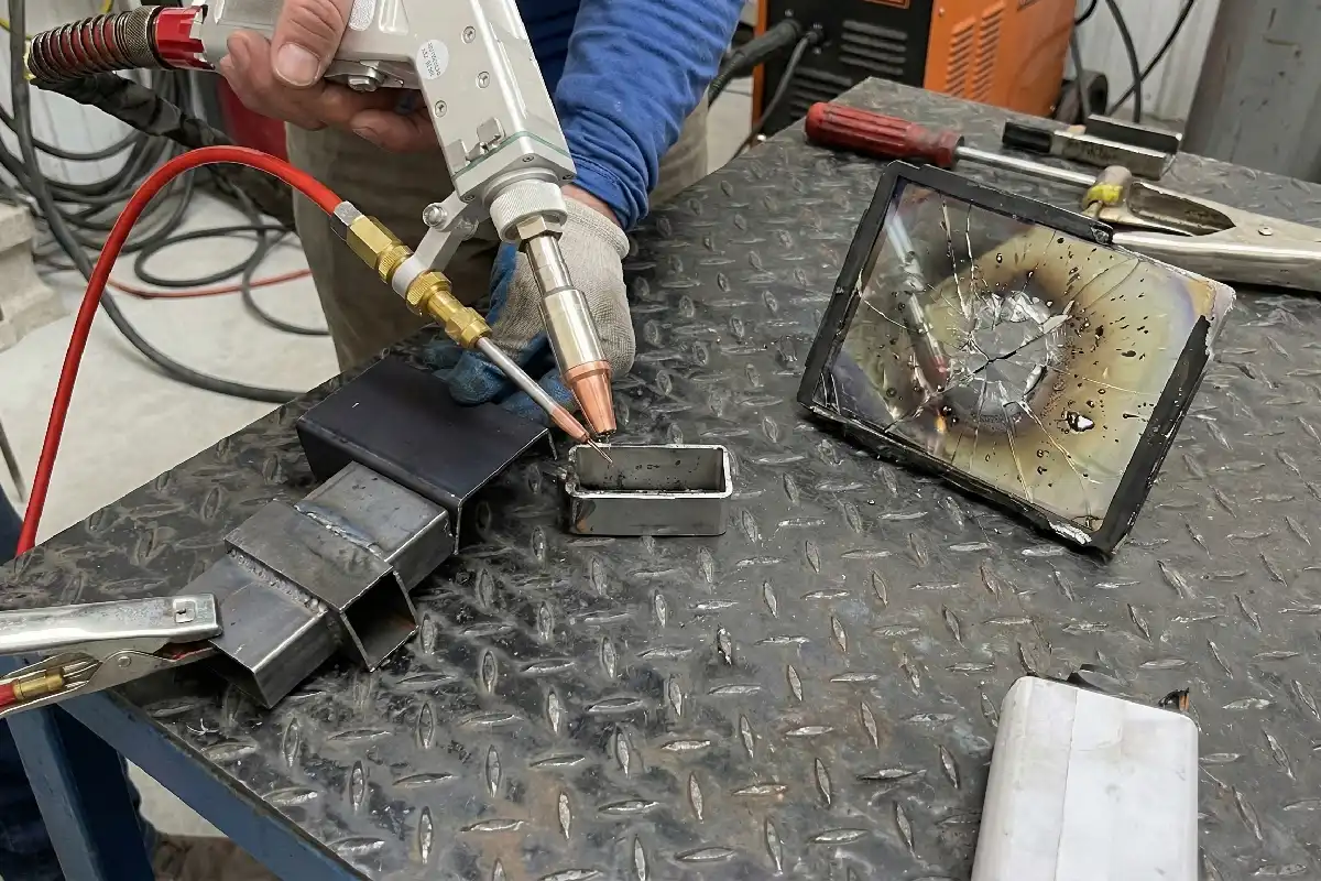 Scrap standard for protective lenses in laser welding machines