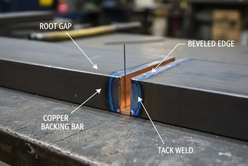 What is a weld root gap and how does it affect welding quality
