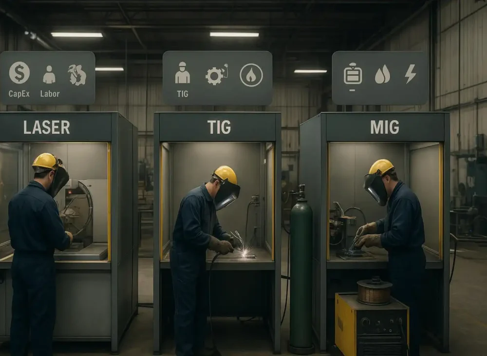 Laser Welding vs TIG vs MIG Cost & Payback (2026)