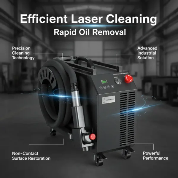 Laser oil stain removal