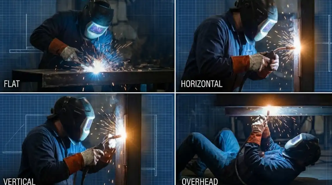 Flat, Horizontal, Vertical, Overhead