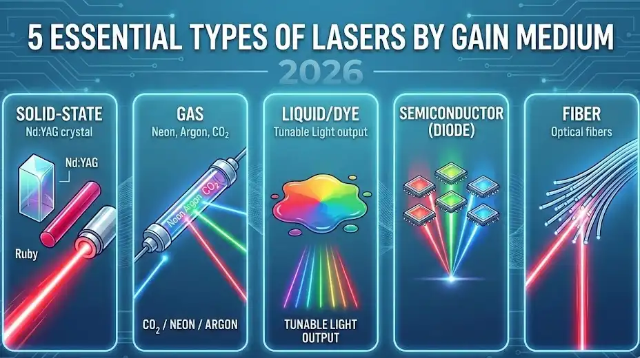 5 Essential Types of Lasers by Gain Medium (2026)