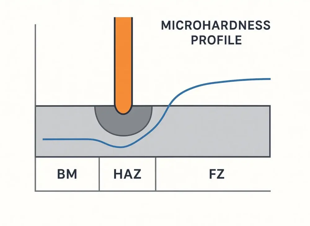 Laser Weld Microhardness Gradient