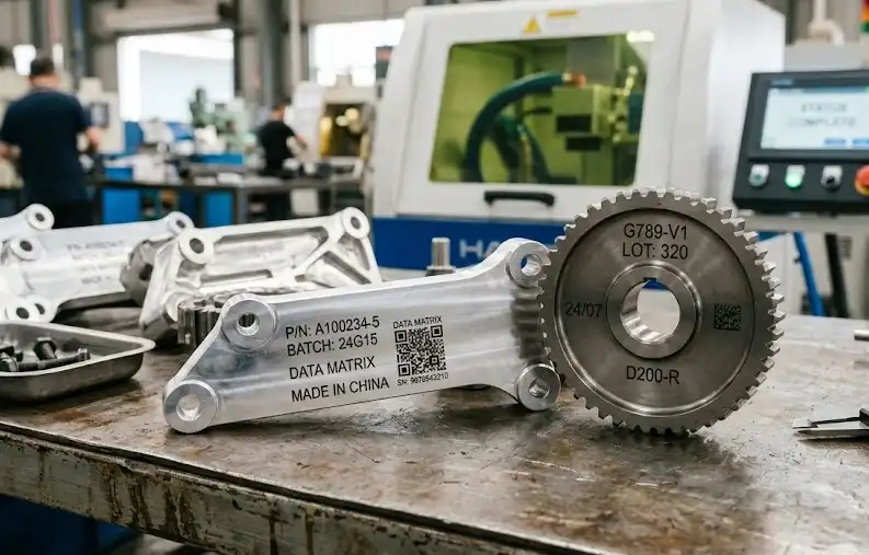 Automotive Parts Marking with 20W laser