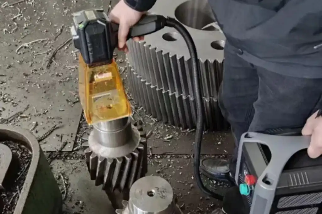 50W Laser Marking Machine Color Changing on Plastic at High Speed